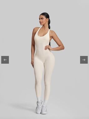 Sculpting Cream Seamless Jumpsuit - Racerback One-Piece